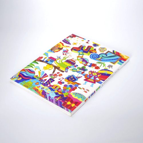 Customized machine ABC colorful scrap book book for kids painting and reading