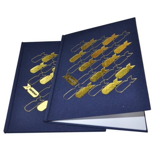 free sample volume/ production OEM PU leather hardcover book with/ hot stamping