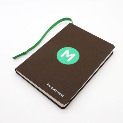 Custom high quality fabric cover hardcover blank notebook with satin ribbon