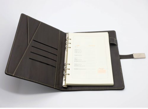 Custom exquisite leather cover perfect binding hardcover notebook with button - Image 3
