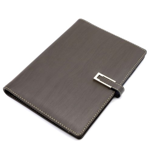 Custom exquisite leather cover perfect binding hardcover notebook with button
